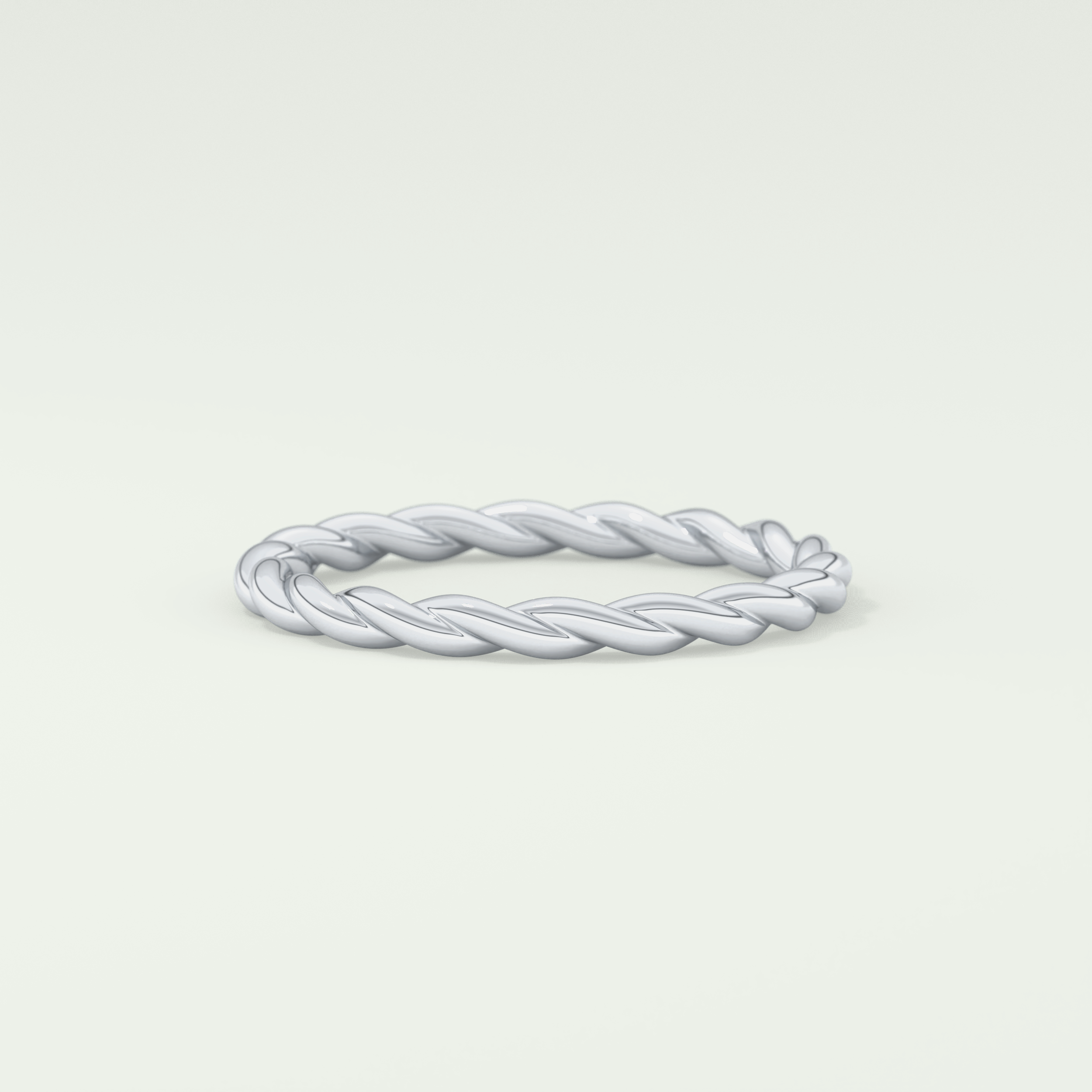 Sleek Simplicity Twisted Shank Wedding Band