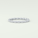 Sleek Simplicity Twisted Shank Wedding Band