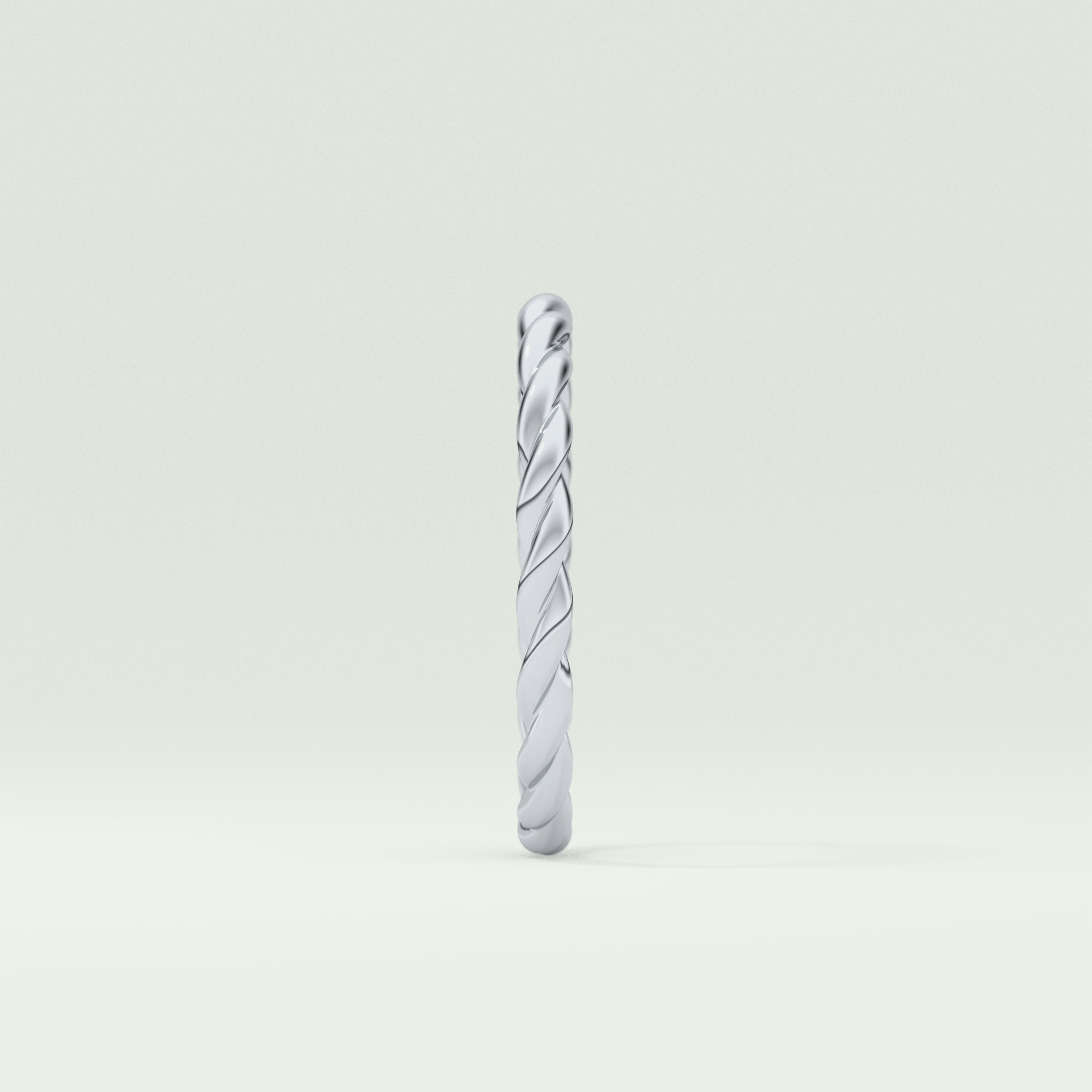Sleek Simplicity Twisted Shank Wedding Band