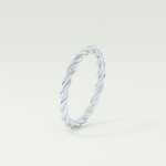 Sleek Simplicity Twisted Shank Wedding Band
