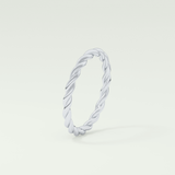 Sleek Simplicity Twisted Shank Wedding Band