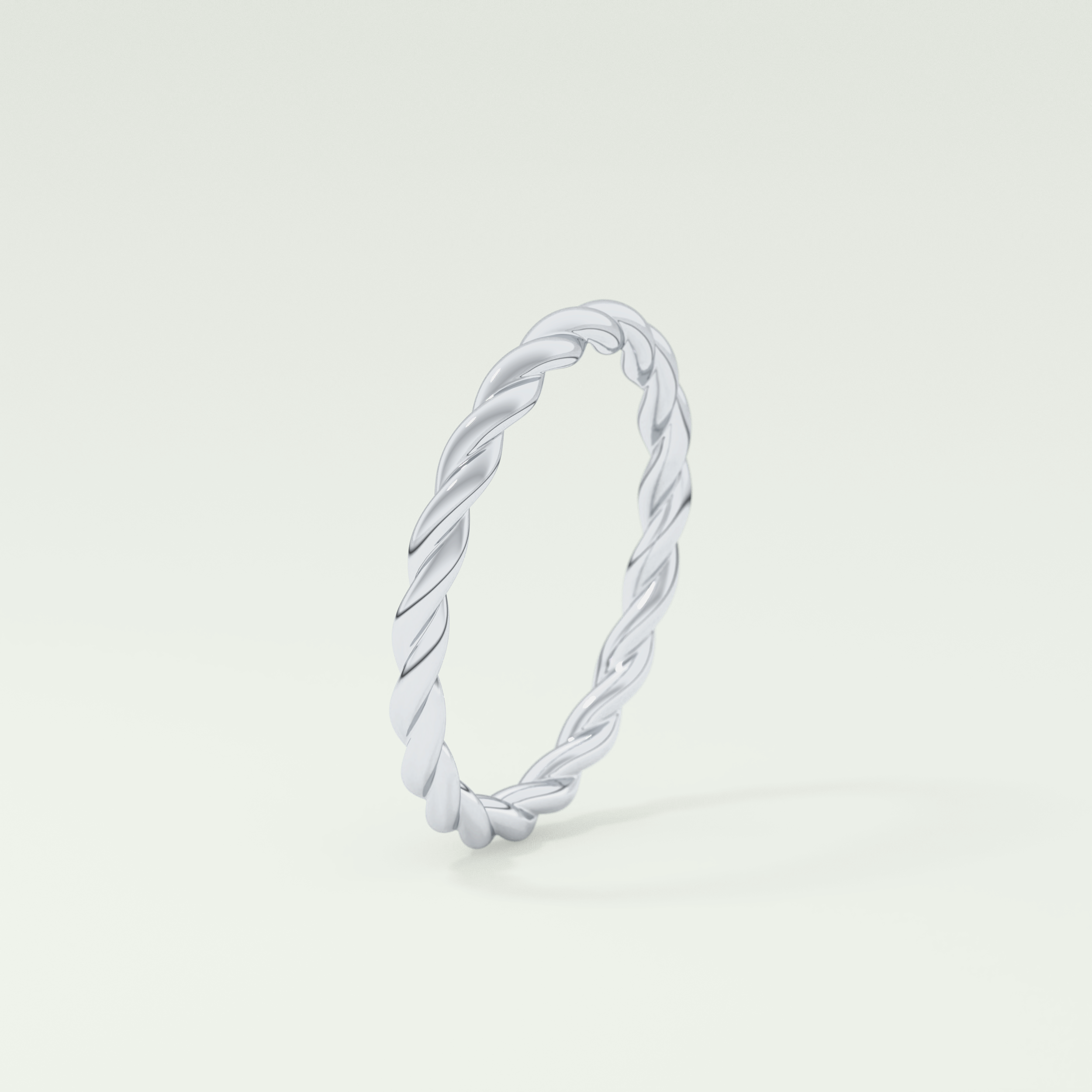 Sleek Simplicity Twisted Shank Wedding Band