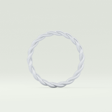 Sleek Simplicity Twisted Shank Wedding Band