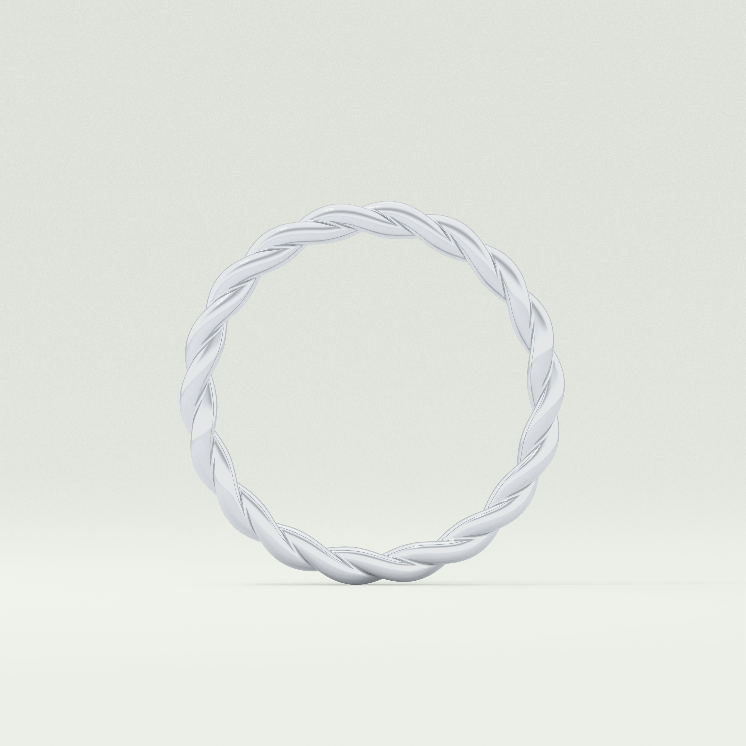 Sleek Simplicity Twisted Shank Wedding Band