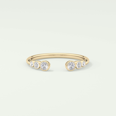 0.22 TCW Round Shaped Lab Grown Diamond Wedding Band