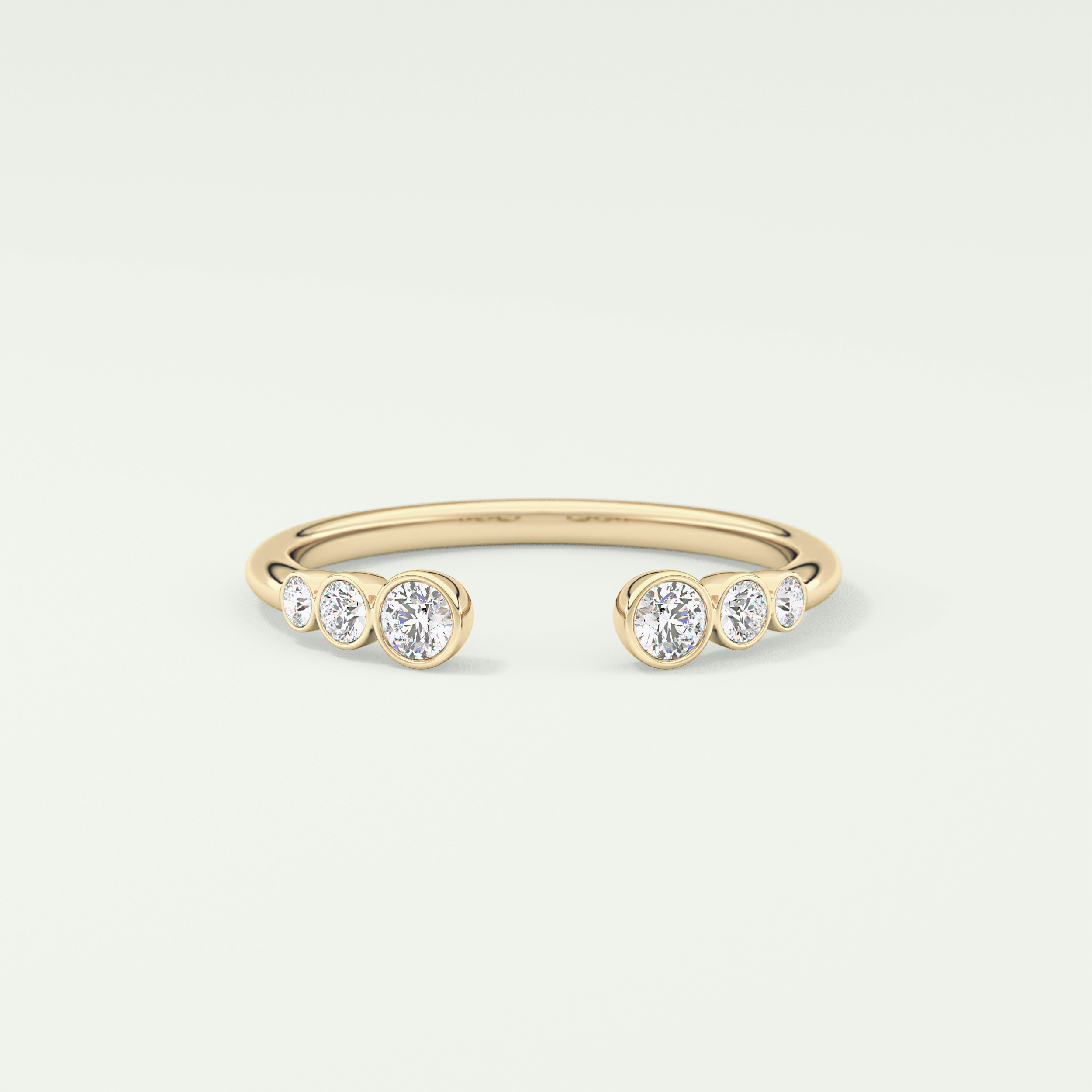 0.22 TCW Round Shaped Moissanite Wedding Band
