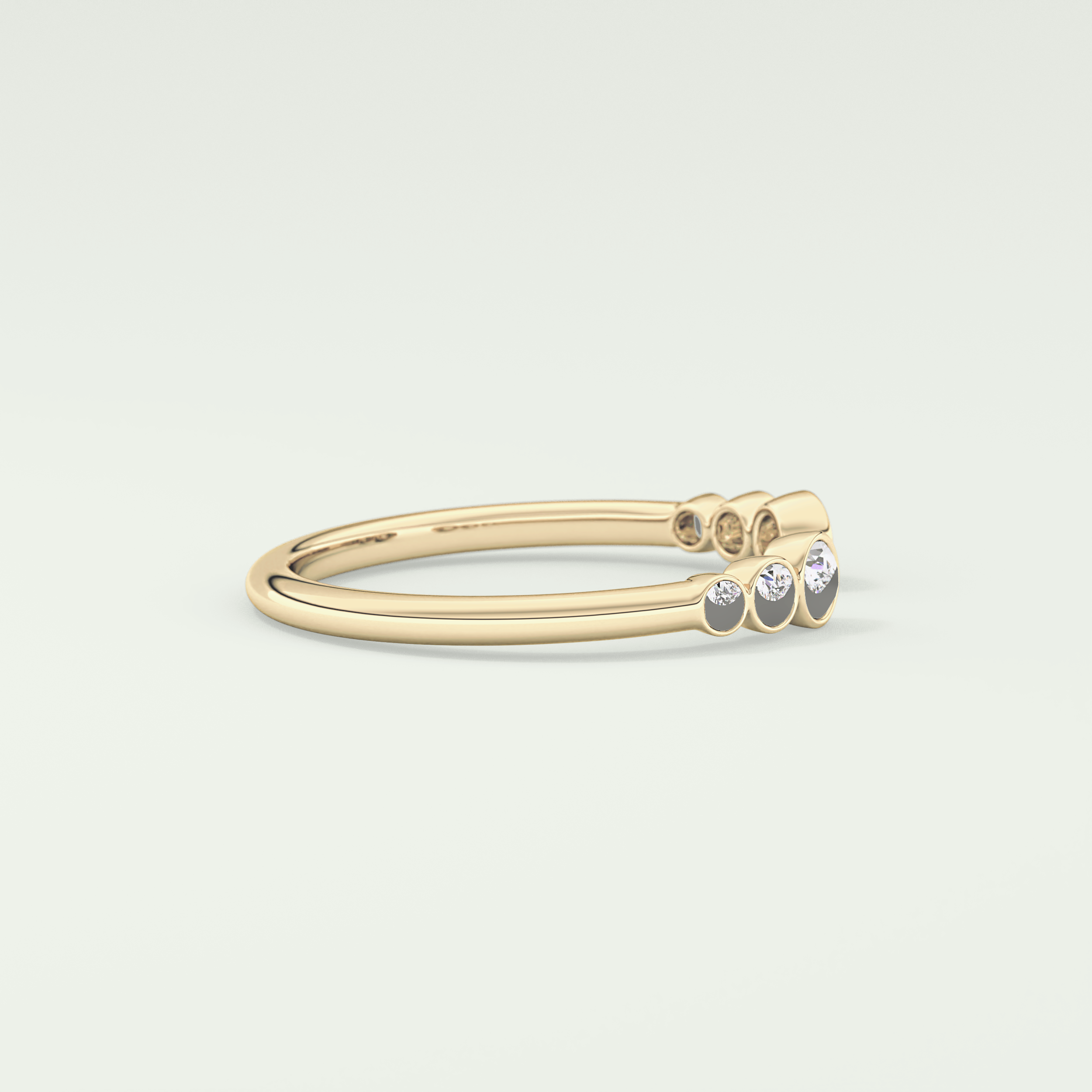 0.22 TCW Round Shaped Lab Grown Diamond Wedding Band