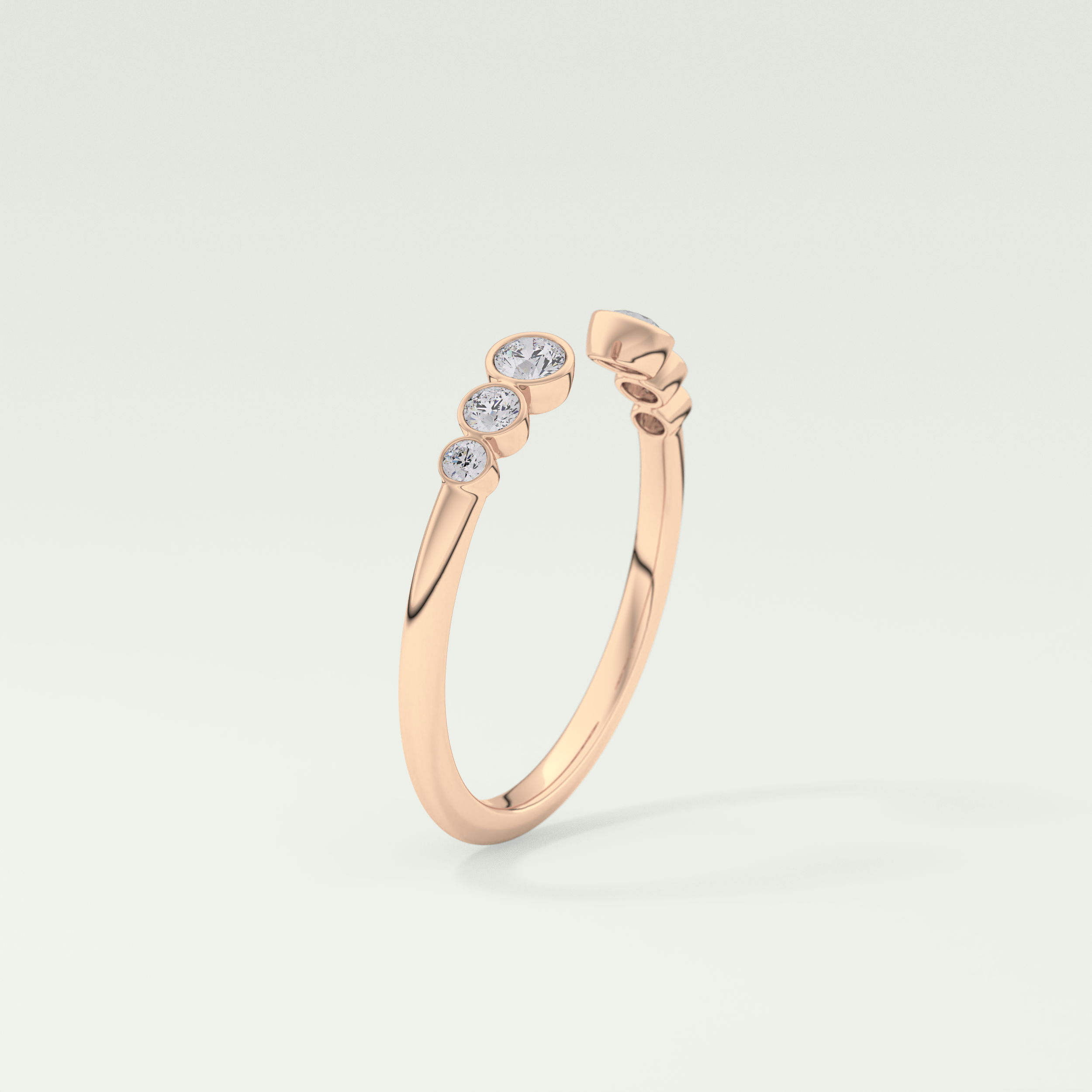 0.22 TCW Round Shaped Lab Grown Diamond Wedding Band