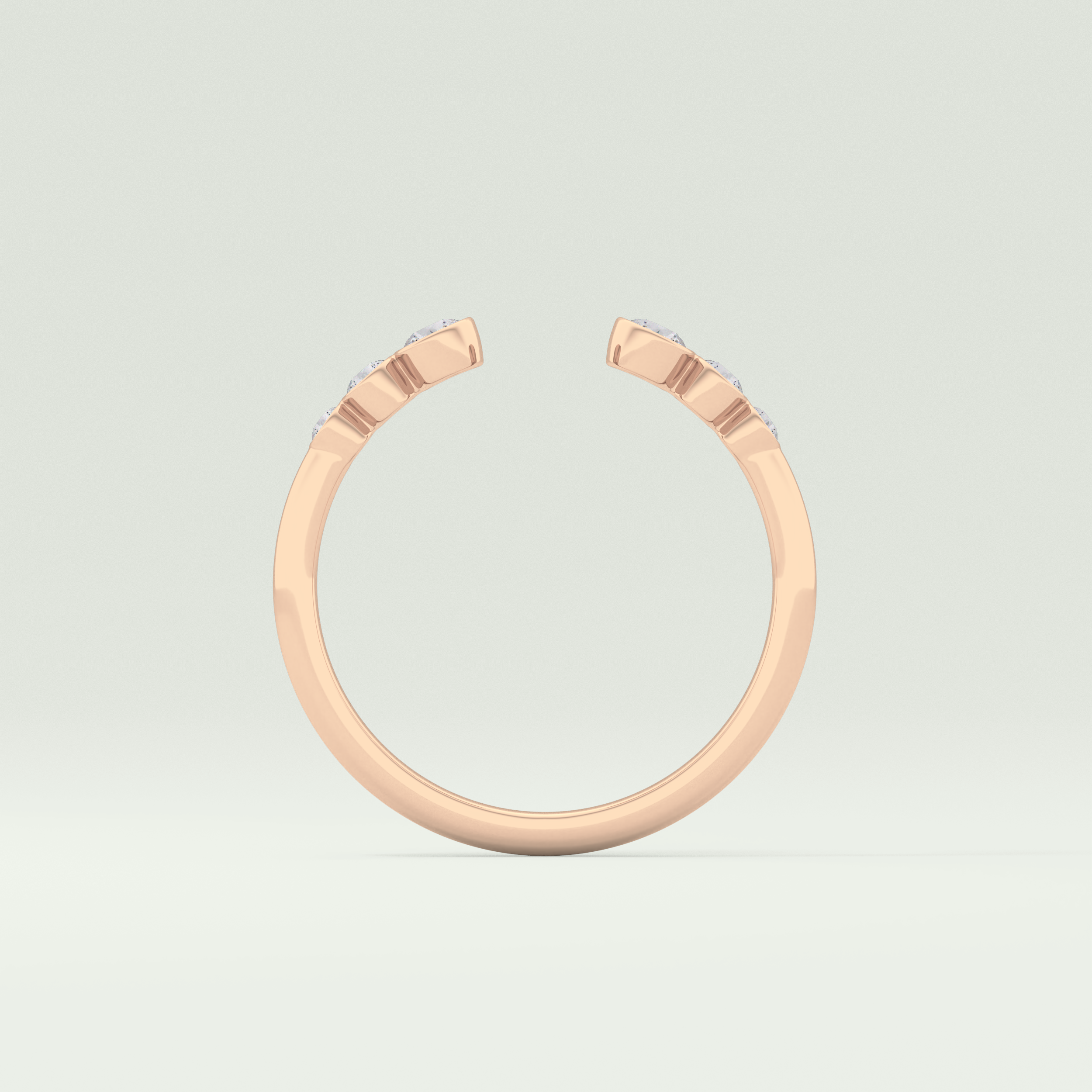 0.22 TCW Round Shaped Lab Grown Diamond Wedding Band
