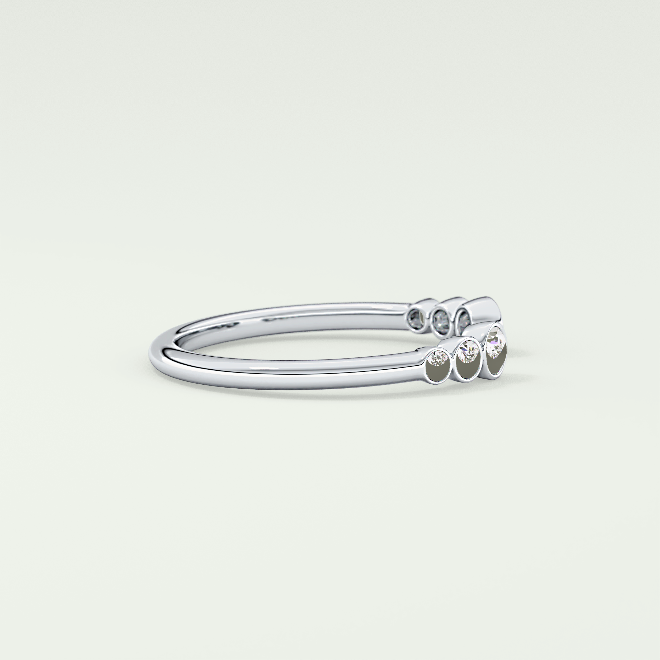 0.22 TCW Round Shaped Lab Grown Diamond Wedding Band