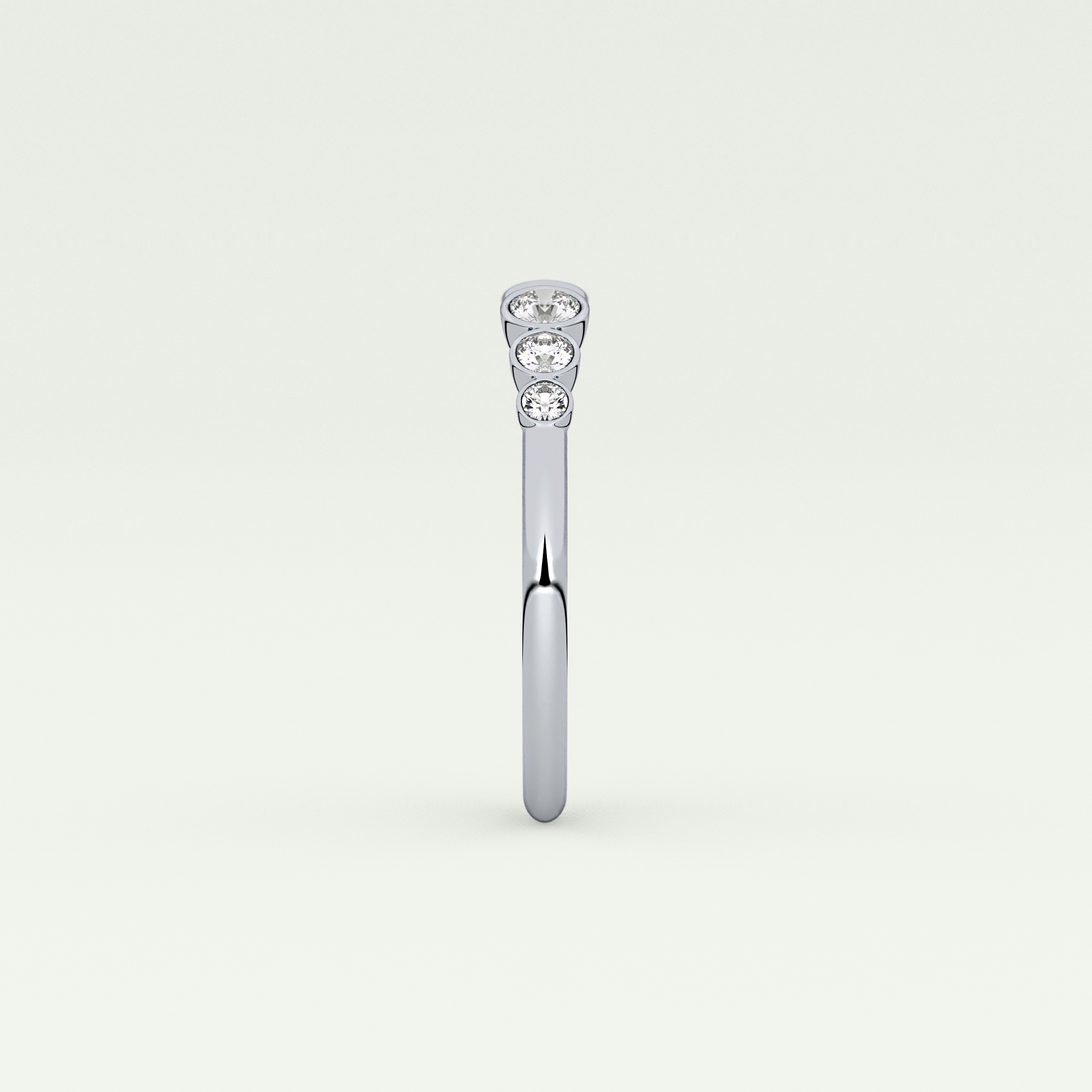 0.22 TCW Round Shaped Lab Grown Diamond Wedding Band