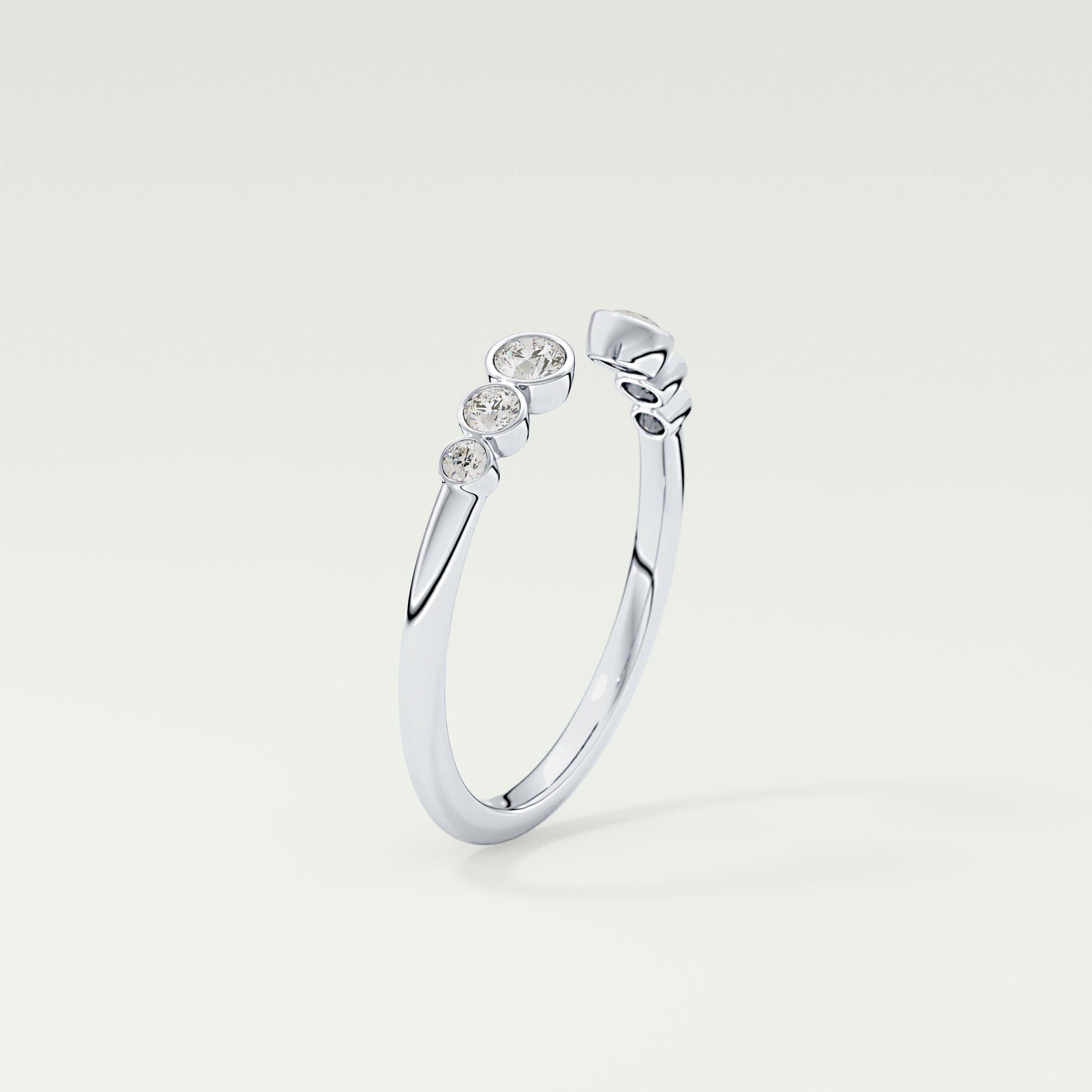 0.22 TCW Round Shaped Lab Grown Diamond Wedding Band