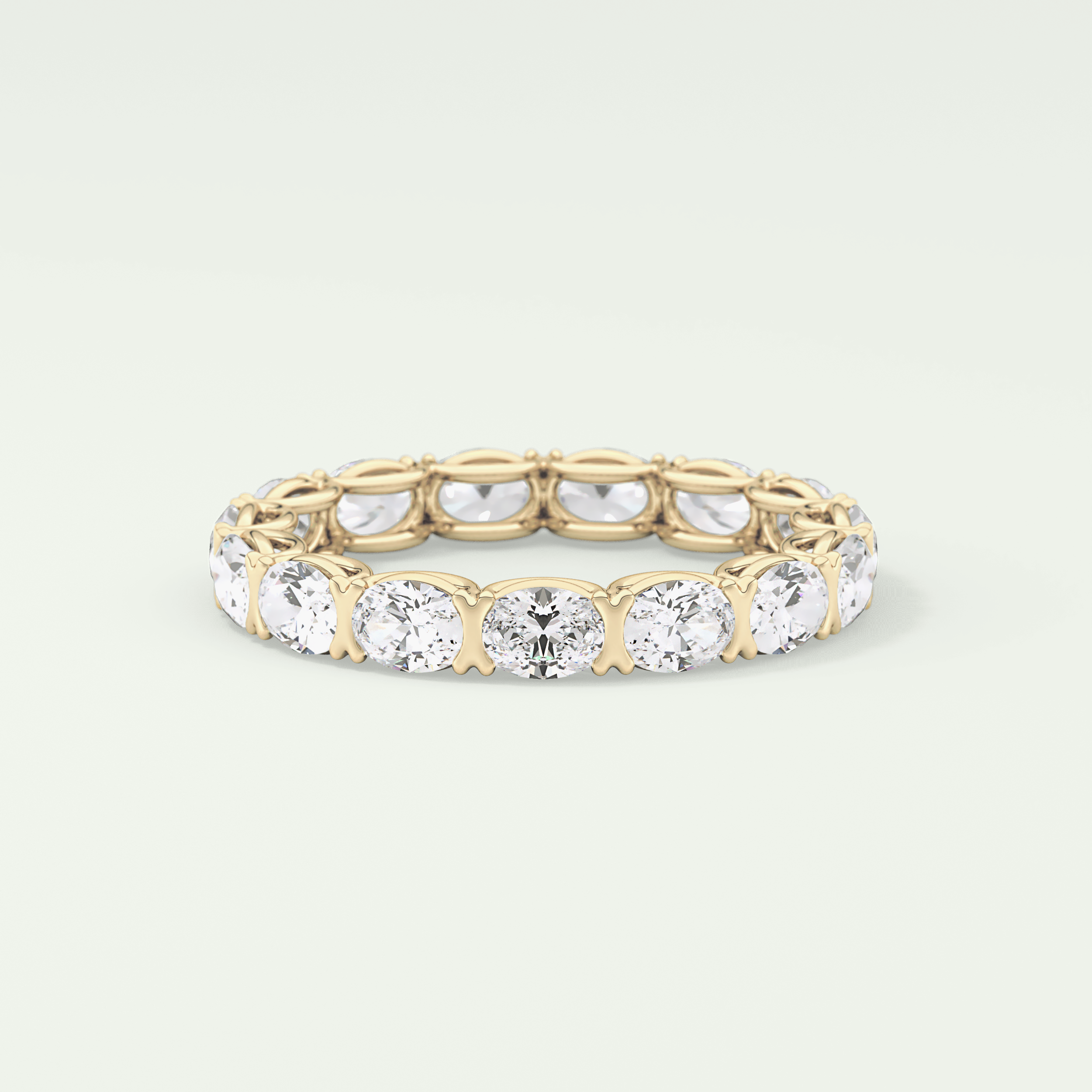 2.25 TCW Oval Shaped Lab-Grown Diamond Wedding Band 1