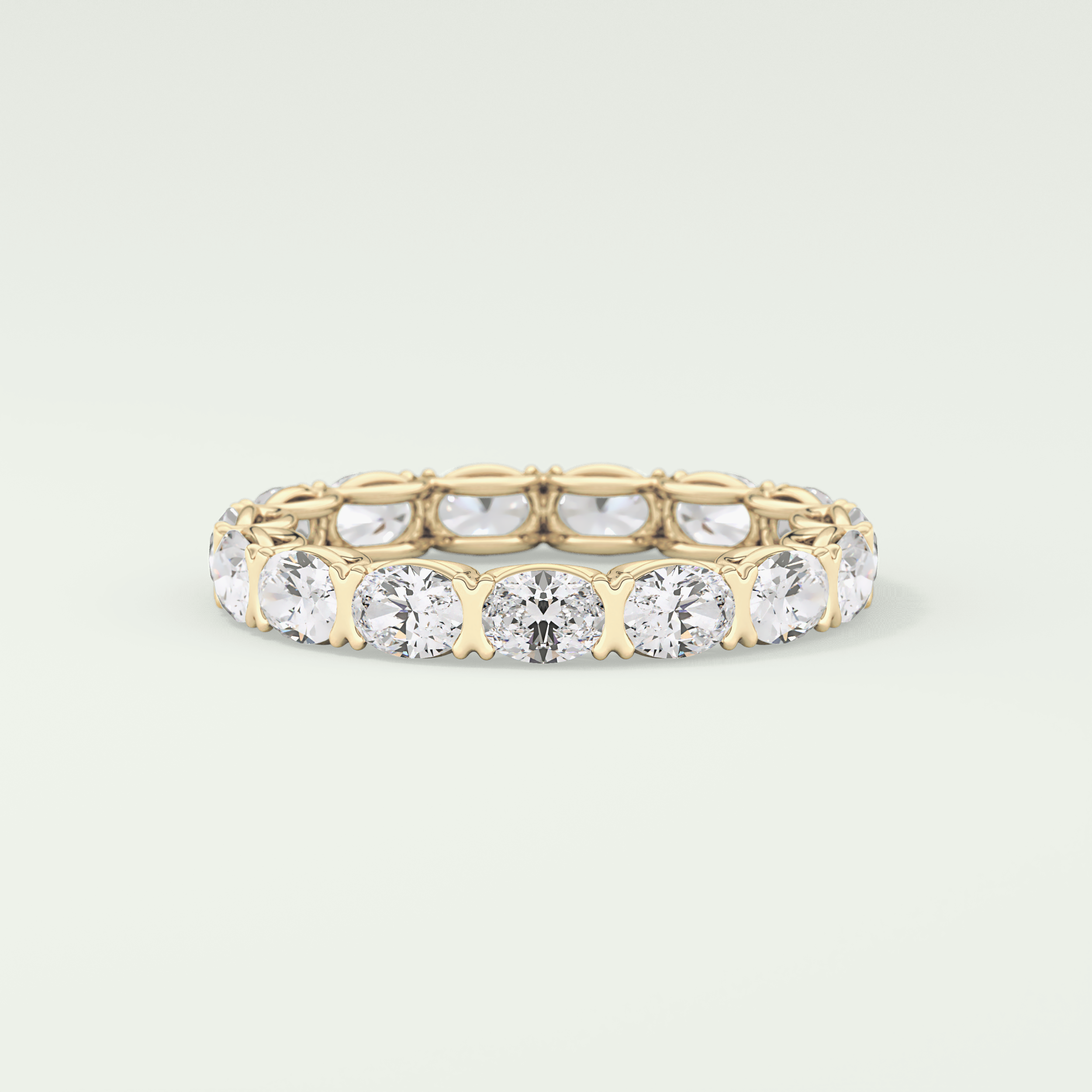 2.25 TCW Oval Shaped Lab-Grown Diamond Wedding Band 3