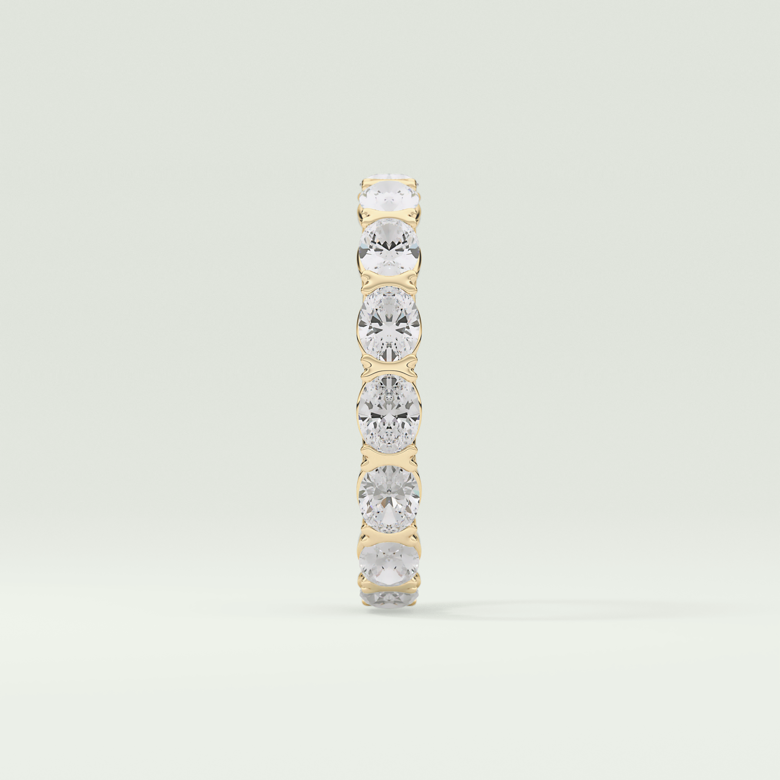 2.25 TCW Oval Shaped Lab-Grown Diamond Wedding Band 4