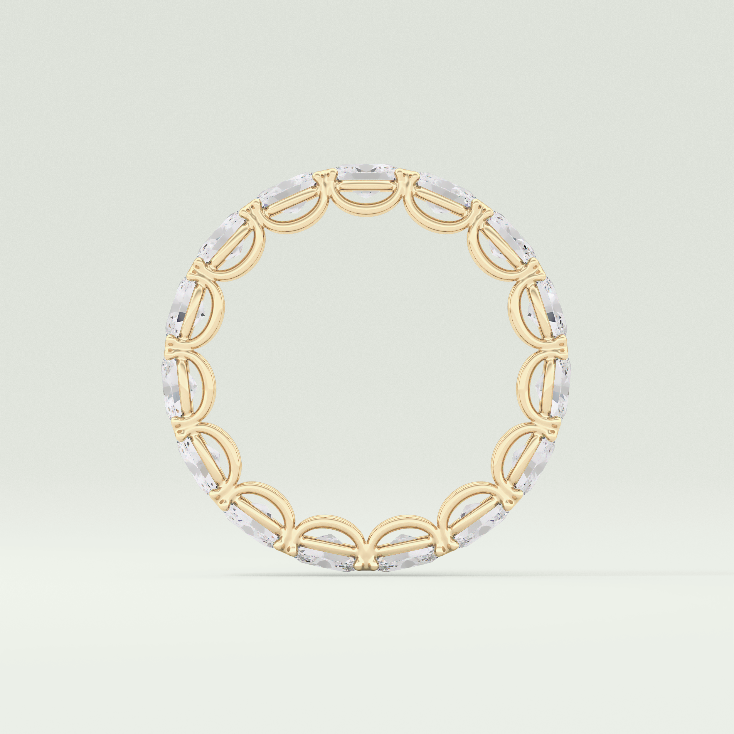2.25 TCW Oval Shaped Lab-Grown Diamond Wedding Band 6