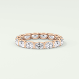 2.25 TCW Oval Shaped Lab-Grown Diamond Wedding Band 7