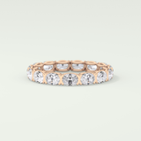 2.25 TCW Oval Shaped Lab-Grown Diamond Wedding Band 8