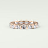 2.25 TCW Oval Shaped Lab-Grown Diamond Wedding Band 9