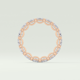 2.25 TCW Oval Shaped Lab-Grown Diamond Wedding Band 12