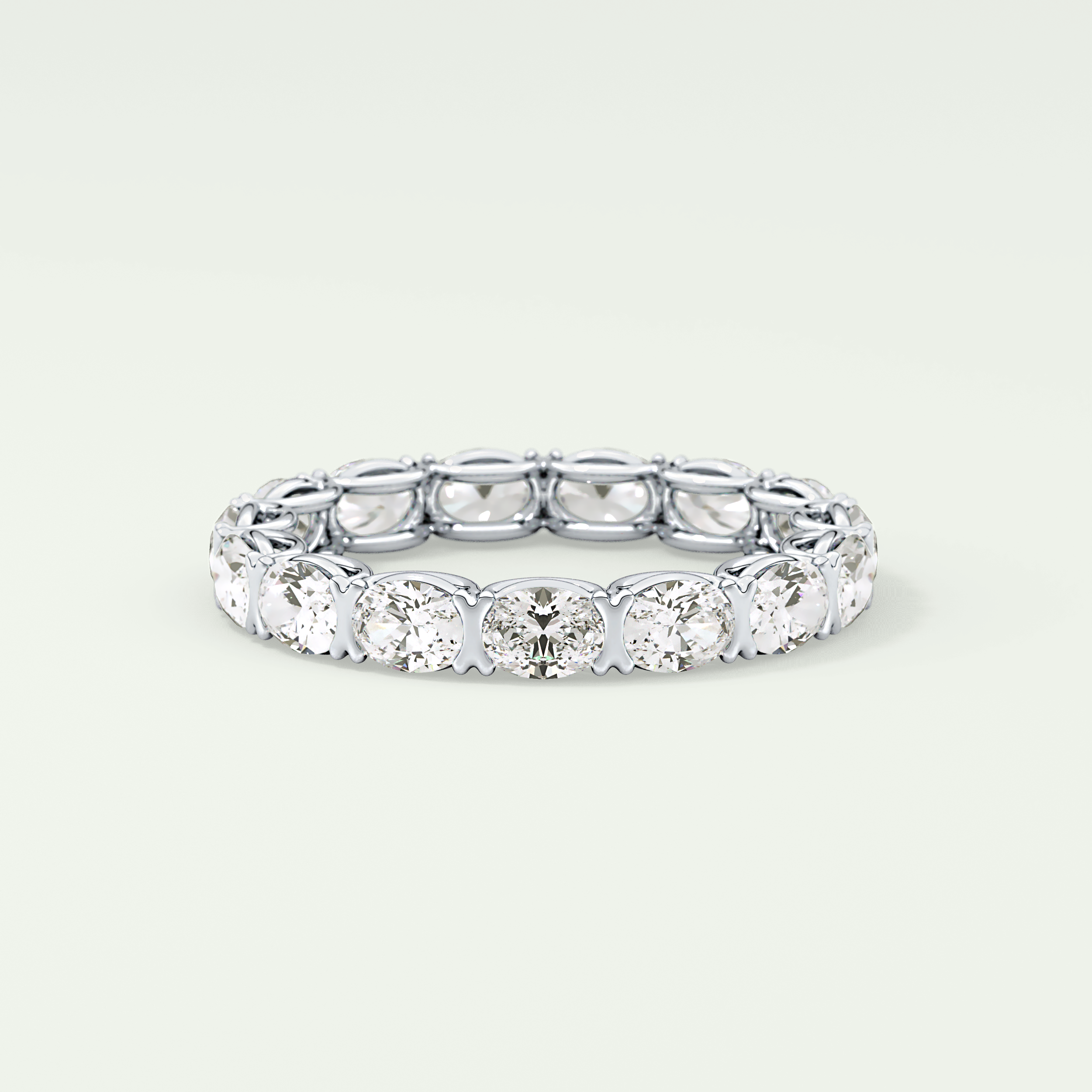 2.25 TCW Oval Shaped Lab-Grown Diamond Wedding Band 13