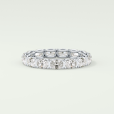 2.25 TCW Oval Shaped Lab-Grown Diamond Wedding Band 15