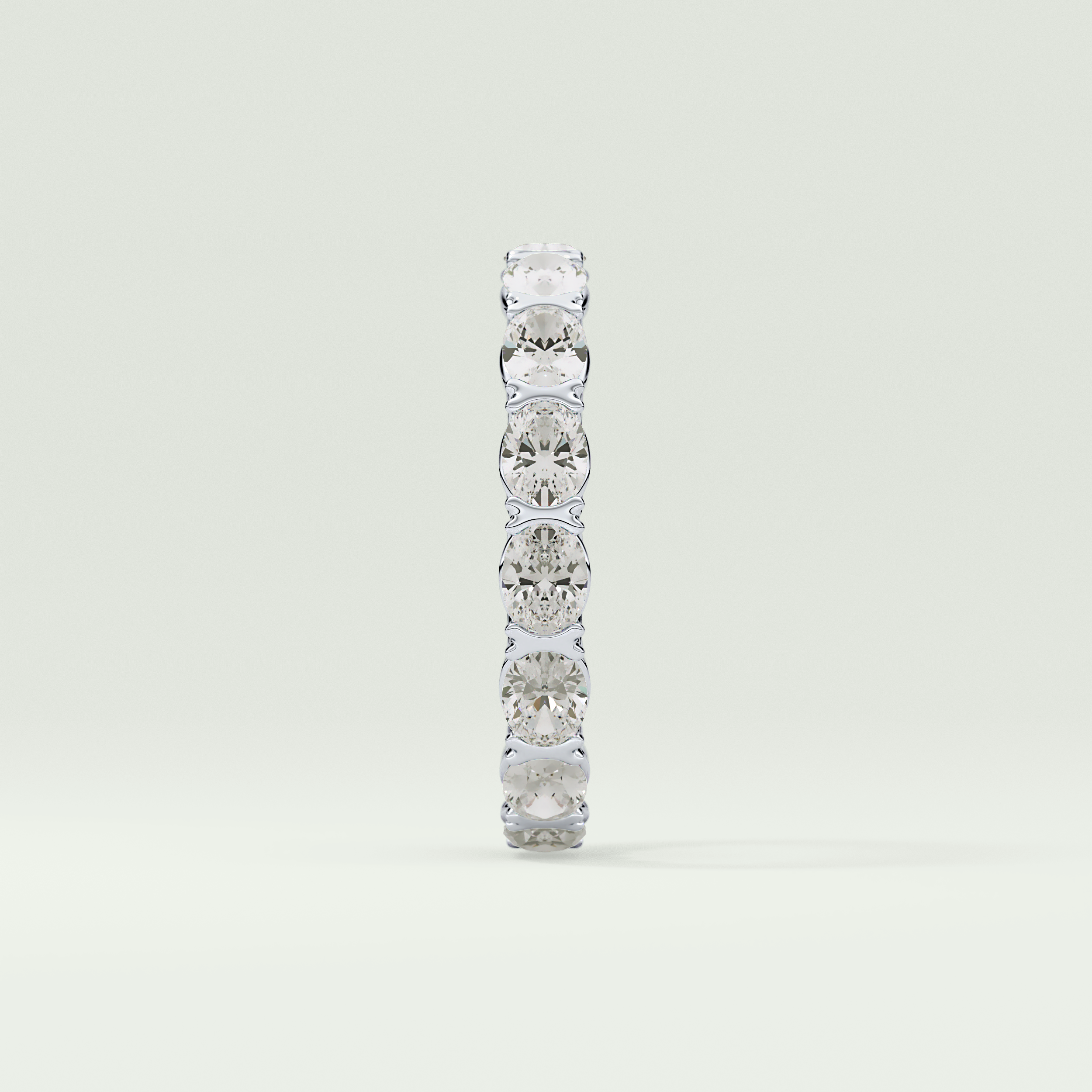 2.25 TCW Oval Shaped Lab-Grown Diamond Wedding Band 16