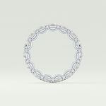 2.25 TCW Oval Shaped Lab-Grown Diamond Wedding Band 18