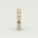2.25 TCW Asscher Shaped Lab Grown Diamond Wedding Band
