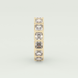 2.25 TCW Asscher Shaped Lab Grown Diamond Wedding Band