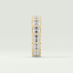 2.25 TCW Asscher Shaped Lab Grown Diamond Wedding Band