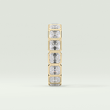 2.25 TCW Asscher Shaped Lab Grown Diamond Wedding Band