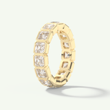 2.25 TCW Asscher Shaped Moissanite Full Eternity Wedding Band