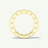 2.25 TCW Asscher Cut Lab-Grown Diamond Full Eternity Bezel Wedding Band