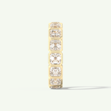 2.25 TCW Asscher Cut Lab-Grown Diamond Full Eternity Bezel Wedding Band