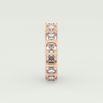 2.25 TCW Asscher Shaped Lab Grown Diamond Wedding Band