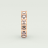 2.25 TCW Asscher Shaped Lab Grown Diamond Wedding Band