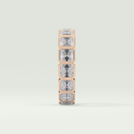 2.25 TCW Asscher Shaped Lab Grown Diamond Wedding Band