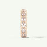 2.25 TCW Asscher Cut Lab-Grown Diamond Full Eternity Bezel Wedding Band