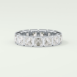 2.25 TCW Asscher Shaped Lab Grown Diamond Wedding Band