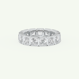 2.25 TCW Asscher Shaped Moissanite Full Eternity Wedding Band