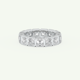 2.25 TCW Asscher Shaped Moissanite Full Eternity Wedding Band