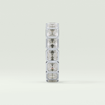 2.25 TCW Asscher Shaped Lab Grown Diamond Wedding Band
