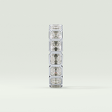 2.25 TCW Asscher Shaped Lab Grown Diamond Wedding Band
