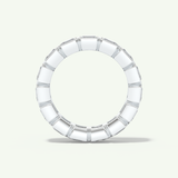 2.25 TCW Asscher Shaped Moissanite Full Eternity Wedding Band