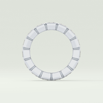 2.25 TCW Asscher Shaped Lab Grown Diamond Wedding Band