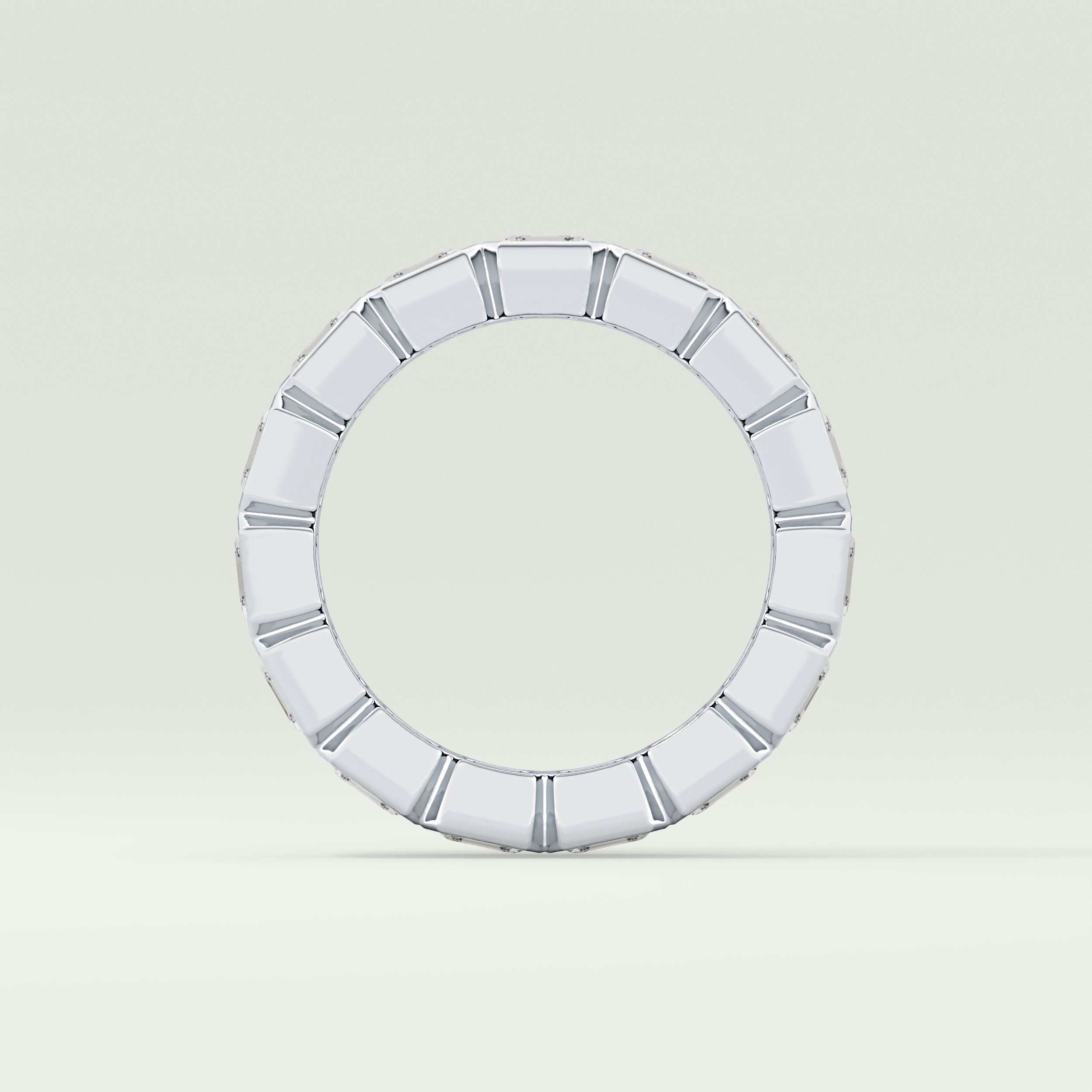 2.25 TCW Asscher Shaped Lab Grown Diamond Wedding Band