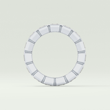 2.25 TCW Asscher Shaped Moissanite Wedding Band
