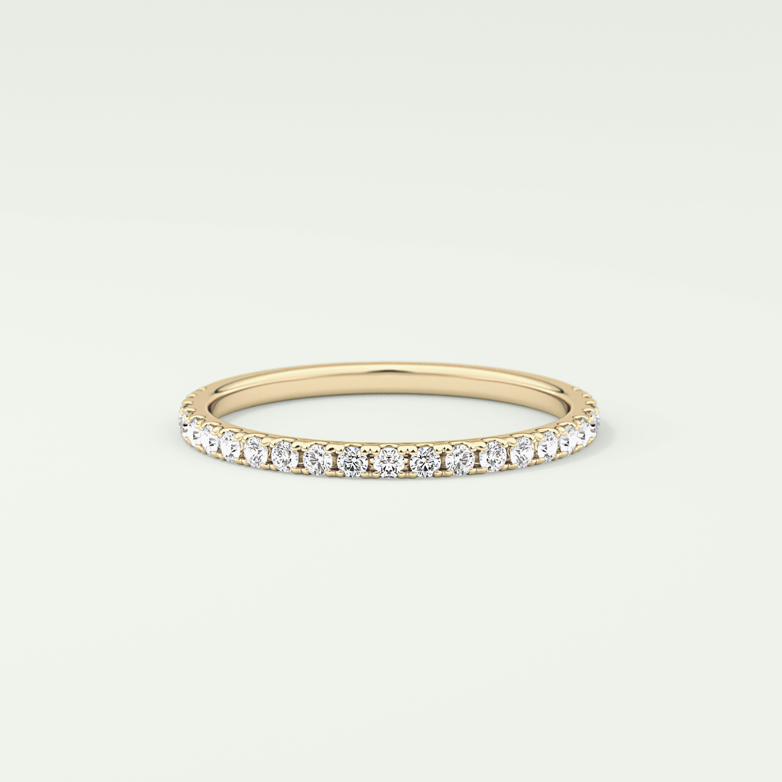 0.18 TCW Round Shaped Lab Grown Diamond Wedding Band