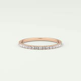 0.18 TCW Round Shaped Lab Grown Diamond Wedding Band